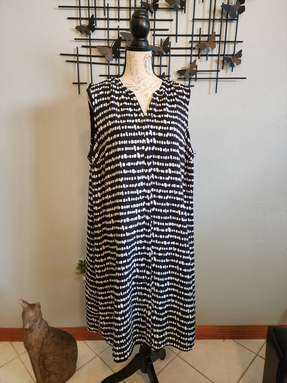 Apt. 9 Black And White Sleeveless Dress